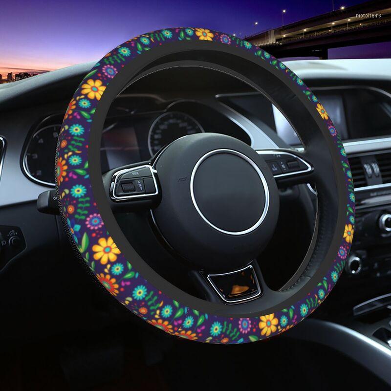 Steering Wheel Covers Mexico Flowers Floral Universal 14.5-15 Inch Women Men Mexican Protector Fit For Sedan Car
Steering Wheel Covers Mexico Flowers Floral Universal 14.5-15 Inch Women Men Mexican Protector Fit For Sedan Car