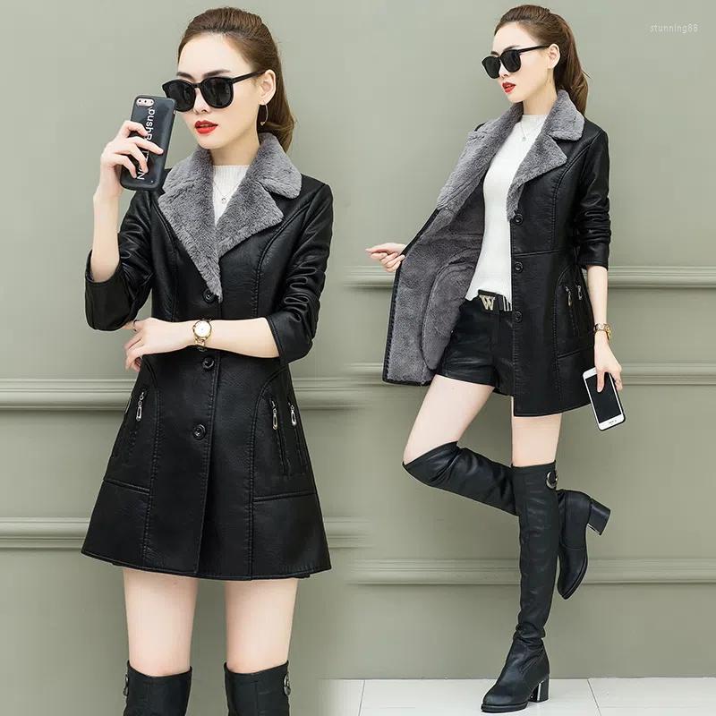 Women's Leather Fashion PU Coats Mid-length Flocking Women Faux Jacket Autumn Winter Thicken Warm Vintage Casual Slim Female Outerwear, Khaki
Women's Leather Fashion PU Coats Mid-length Flocking Women Faux Jacket Autumn Winter Thicken Warm Vintage Casual Slim Female Outerwear, Khaki