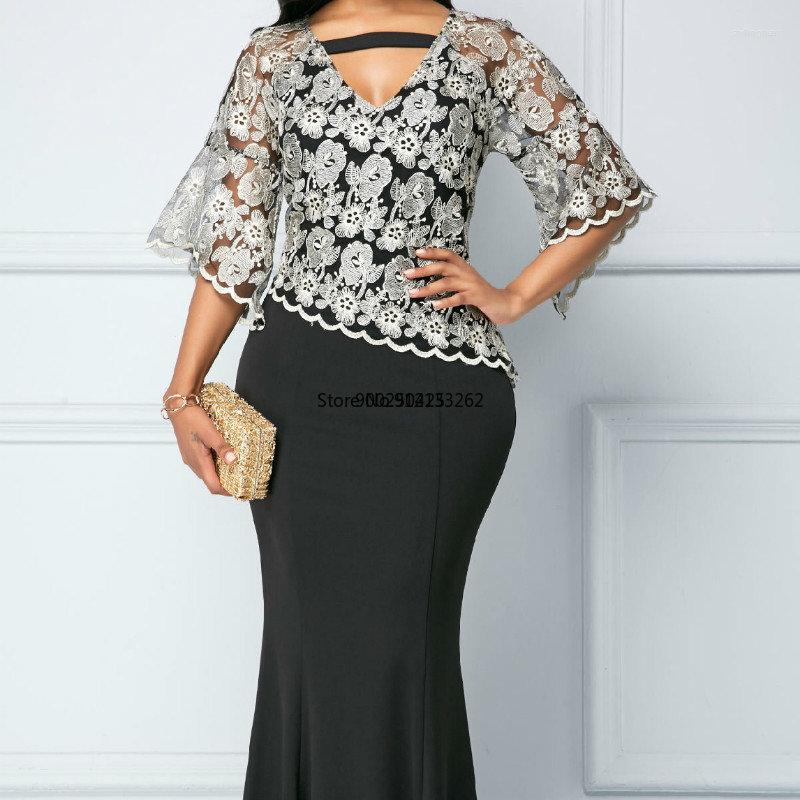 Ethnic Clothing S-5XL Summer African Dresses For Women Dashiki Black Lace Clothes Plus Size Retro Africa Bodycon Long Maxi Dress
Ethnic Clothing S-5XL Summer African Dresses For Women Dashiki Black Lace Clothes Plus Size Retro Africa Bodycon Long Maxi Dress
