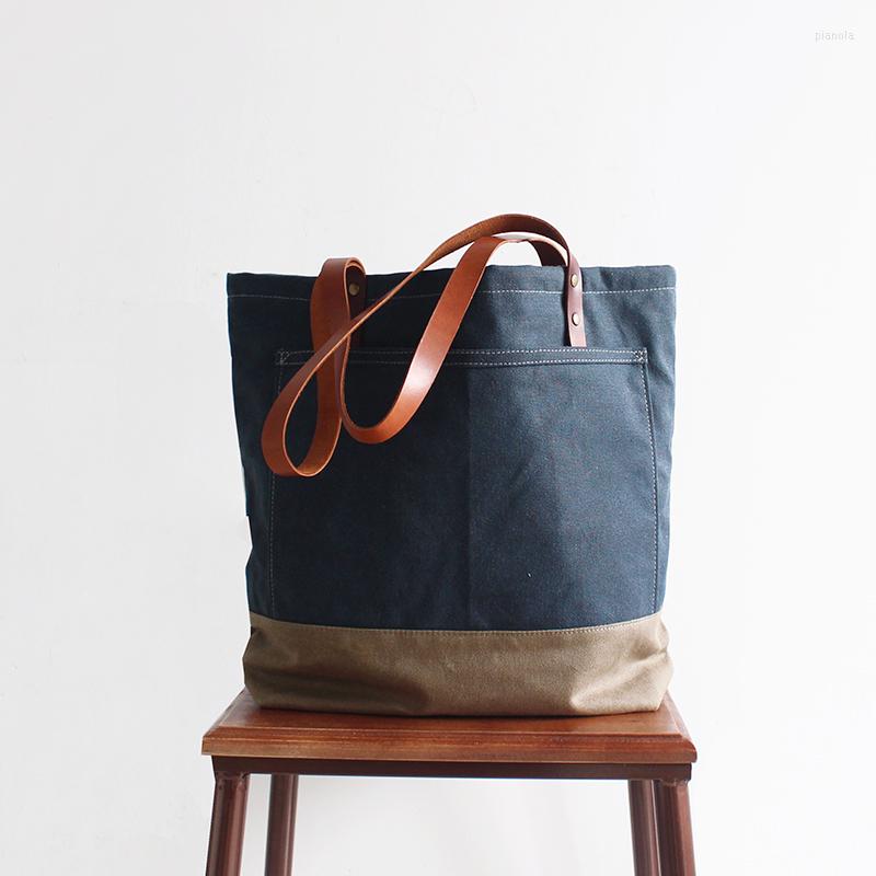 Evening Bags Handcrafted Leather Canvas Tote Bag Women's Fashion School Handbag Shoulder Totes Diaper, Picture shown
Evening Bags Handcrafted Leather Canvas Tote Bag Women's Fashion School Handbag Shoulder Totes Diaper, Picture shown