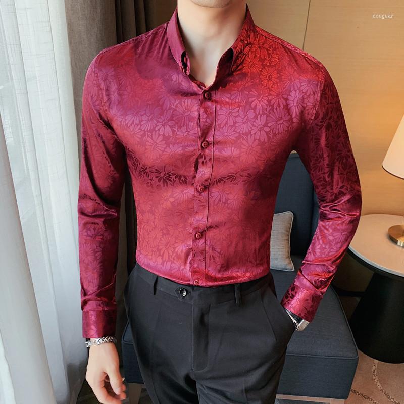 Men's Casual Shirts 2022 Autumn Flower Shiny Silk Shirt Men Long Sleeve Slim Business Dress Streetwear Social Party Tuxedo Blouse, Black
Men's Casual Shirts 2022 Autumn Flower Shiny Silk Shirt Men Long Sleeve Slim Business Dress Streetwear Social Party Tuxedo Blouse, Black