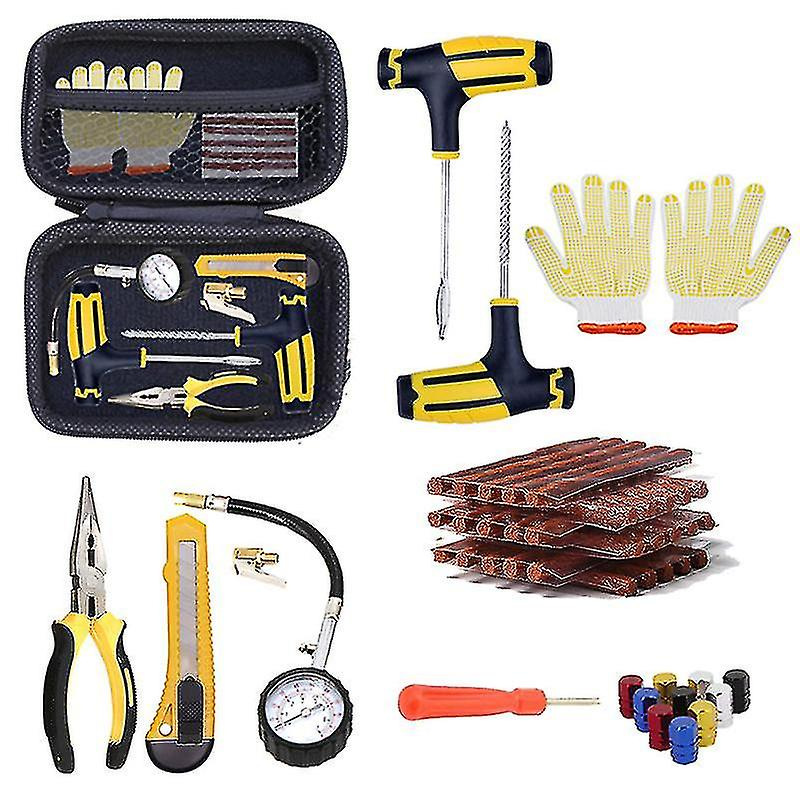 10 pcs/set Car Vacuum Tire Repair Tool Auto Tyre Repair Tools Set for Motorcycle Bicycle Car With PVC Package