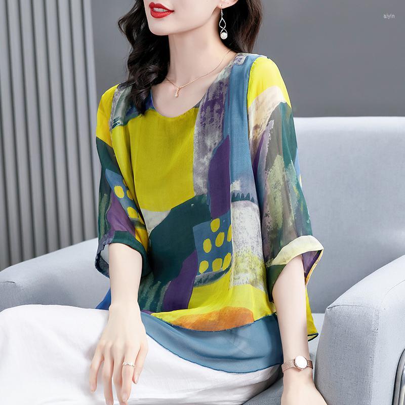 Women' Blouses Women Blouse Women' Three-Quarter Sleeve Printed Shirt Summer Top Blusas Mujer De Moda, Yellow
Women' Blouses Women Blouse Women' Three-Quarter Sleeve Printed Shirt Summer Top Blusas Mujer De Moda, Yellow