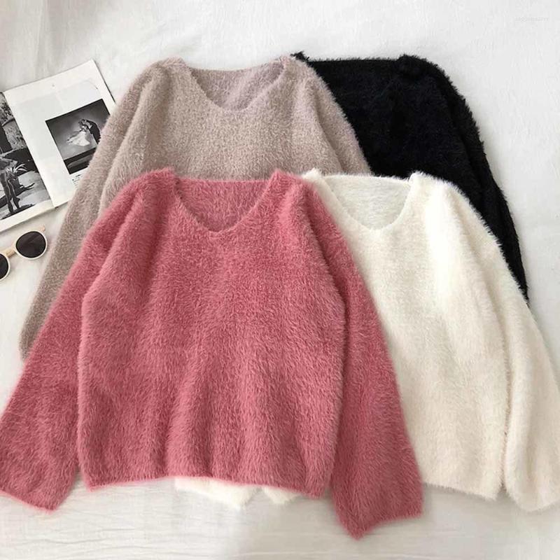 Women's Sweaters Autumn Winter 2022 Women's Loose V-neck Mohair Sweater Knitted Pullovers Lantern Sleeve Thick Keep Warm, Black
Women's Sweaters Autumn Winter 2022 Women's Loose V-neck Mohair Sweater Knitted Pullovers Lantern Sleeve Thick Keep Warm, Black