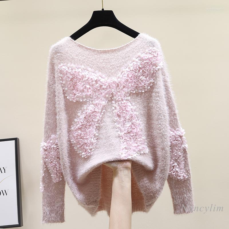 Women's Sweaters Beaded Bow Sweater Female 2022 Autumn And Winter All-Matching Knit Low Waist Jersey Blusas Pullovers Women Pull Top, Pink
Women's Sweaters Beaded Bow Sweater Female 2022 Autumn And Winter All-Matching Knit Low Waist Jersey Blusas Pullovers Women Pull Top, Pink