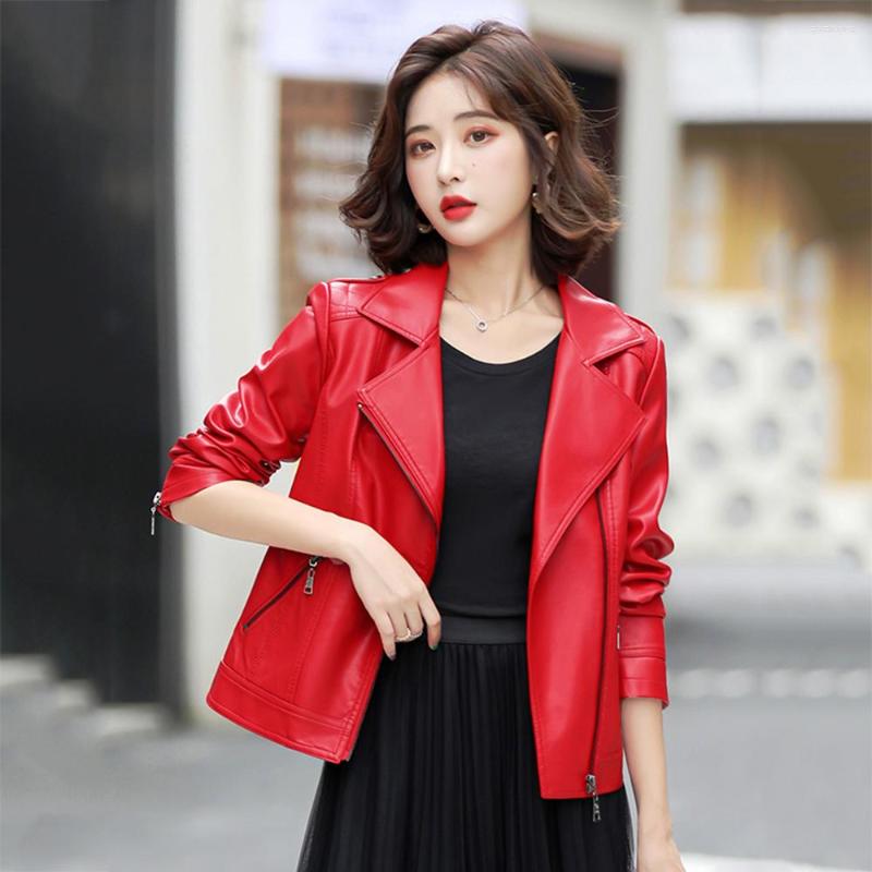 Women's Leather Women Jacket Spring Autumn 2022 Fashion Moto Slim Short Zipper Streetwear Sheepskin Outerwear Chic Biker Coat, Black
Women's Leather Women Jacket Spring Autumn 2022 Fashion Moto Slim Short Zipper Streetwear Sheepskin Outerwear Chic Biker Coat, Black