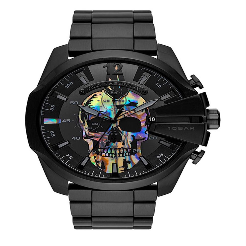 Full black watch Steampunk Skull Stainless Steel Skeleton Mens Quartz Watches Top Brand DZ watch DZ4582 DZ4576302V, Original box
Full black watch Steampunk Skull Stainless Steel Skeleton Mens Quartz Watches Top Brand DZ watch DZ4582 DZ4576302V, Original box