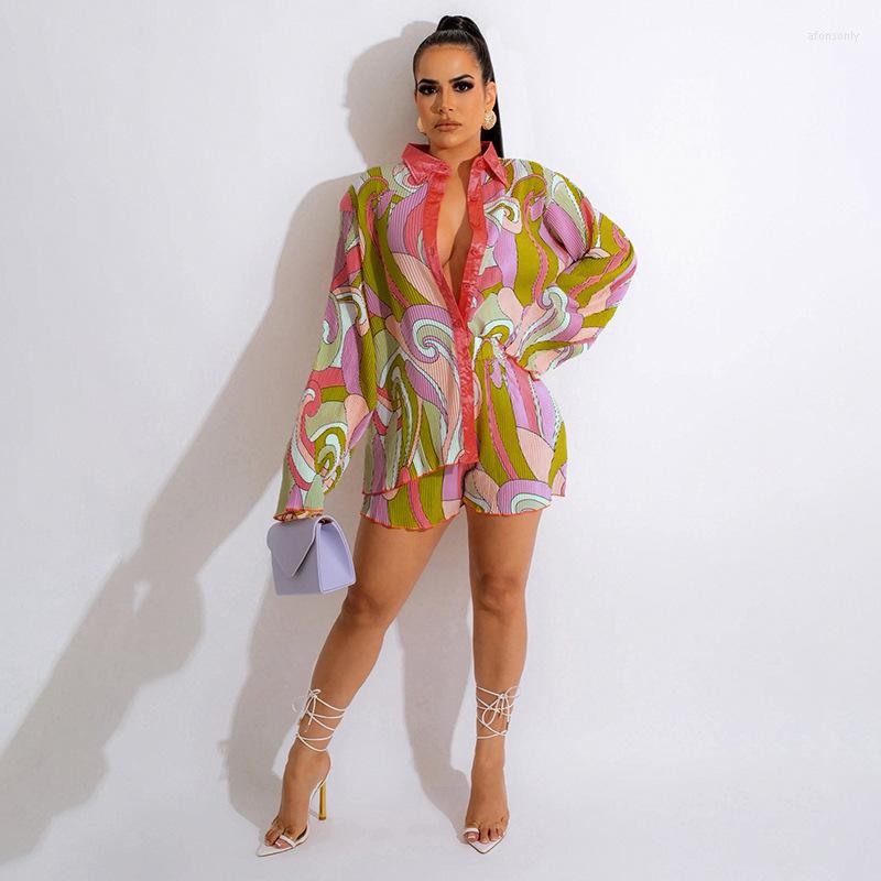 Women' Tracksuits 2022 Fashion Casual Women' Clothing Pleated Print Lapel Breasted Contrast Color Long Sleeves Shirt Shorts Suit, Pink
Women' Tracksuits 2022 Fashion Casual Women' Clothing Pleated Print Lapel Breasted Contrast Color Long Sleeves Shirt Shorts Suit, Pink