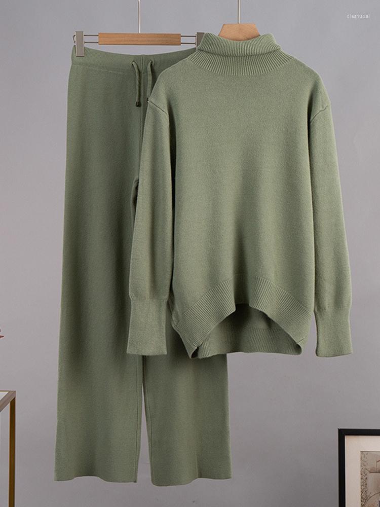 Women's Two Piece Pants Autumn Winter Women's High-Necked Pullover Sweater Casual Sportswear Female Two-Pieceset Knitted Suit, Beige
Women's Two Piece Pants Autumn Winter Women's High-Necked Pullover Sweater Casual Sportswear Female Two-Pieceset Knitted Suit, Beige