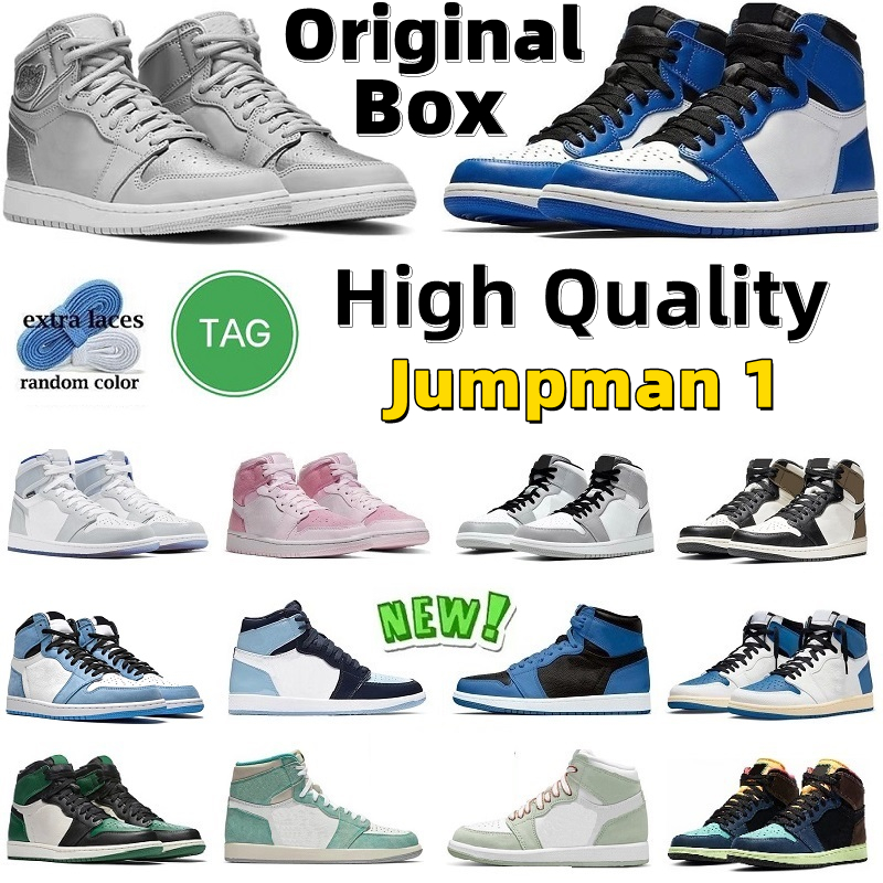 Box With Jumpman 1 High Top Basketball Shoes for Men Sneakers Women Black White Sliver Toe Light Smoke Grey University Blue Dark Mocha, 34
Box With Jumpman 1 High Top Basketball Shoes for Men Sneakers Women Black White Sliver Toe Light Smoke Grey University Blue Dark Mocha, 34