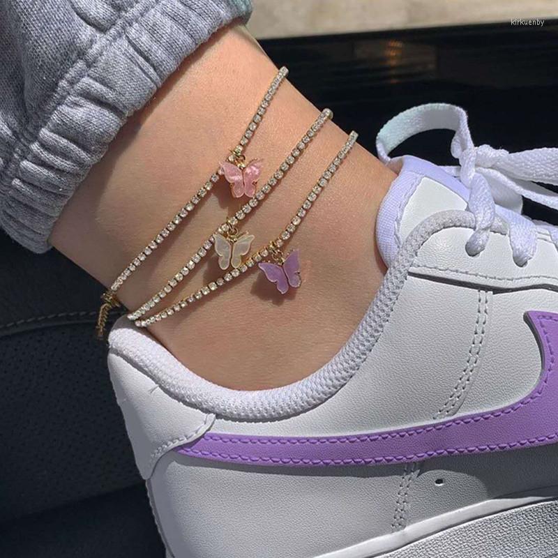 Anklets Butterfly Anklet Rhinestone Colour For Women Cute Bracelet Foot Barefoot Sandals Beach Female Crystal Jewelry
Anklets Butterfly Anklet Rhinestone Colour For Women Cute Bracelet Foot Barefoot Sandals Beach Female Crystal Jewelry