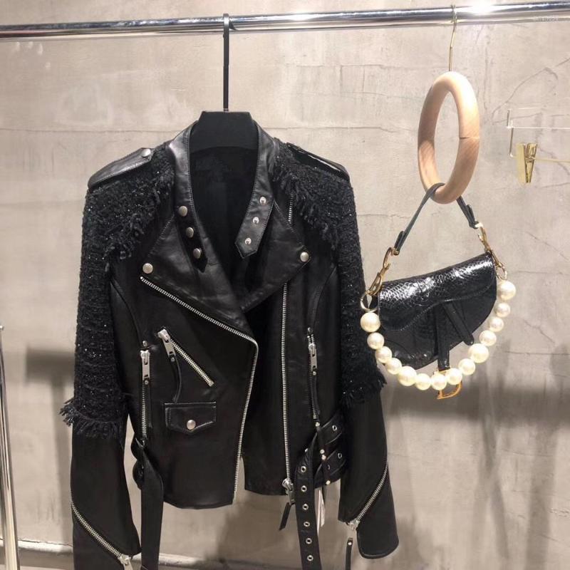 Women' Leather Women Coats Genuine 2022 Fashion Lady Natural Sheepskin Long Sleeves Jackets High Quality Soft H910, Black
Women' Leather Women Coats Genuine 2022 Fashion Lady Natural Sheepskin Long Sleeves Jackets High Quality Soft H910, Black