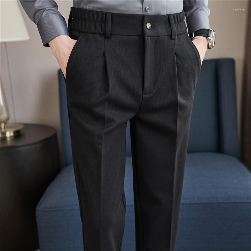 Men's Suits Autumn Winter Woolen Elastic Waist Men Suit Pants Casual Slim Business Dress Pant Office Social Trousers Streetwear Clothing, Black
Men's Suits Autumn Winter Woolen Elastic Waist Men Suit Pants Casual Slim Business Dress Pant Office Social Trousers Streetwear Clothing, Black