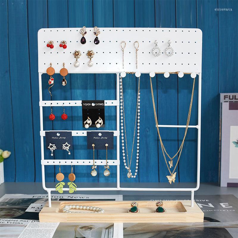 Jewelry Pouches Iron Earring Display Stand Rack Solid Wood Base Organizer Necklace Ornament Long Chain Storage
Jewelry Pouches Iron Earring Display Stand Rack Solid Wood Base Organizer Necklace Ornament Long Chain Storage