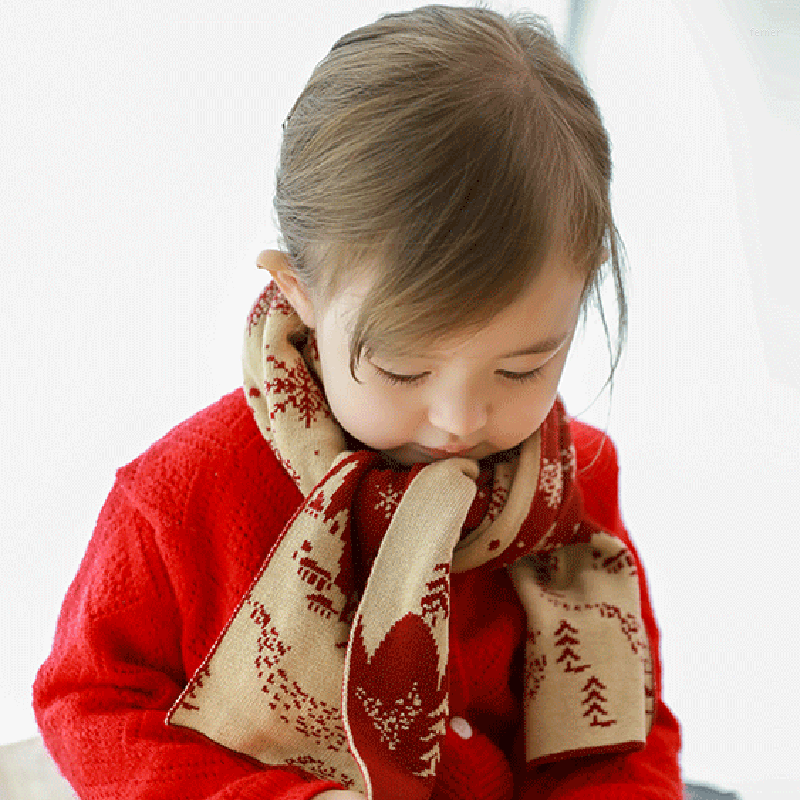 Berets EUMOAN Red Christmas Scarf Autumn Winter Children's Jacquard Knit Bib Boys And Girls To Keep Warm
Berets EUMOAN Red Christmas Scarf Autumn Winter Children's Jacquard Knit Bib Boys And Girls To Keep Warm