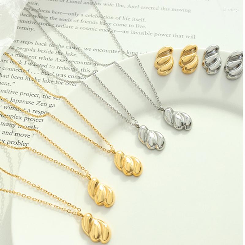 Pendant Necklaces 2022 Waterproof Stainless Steel Croissant Oval Necklace Earrings Set For Women Gold Plated Metal Collar Jewelry
Pendant Necklaces 2022 Waterproof Stainless Steel Croissant Oval Necklace Earrings Set For Women Gold Plated Metal Collar Jewelry
