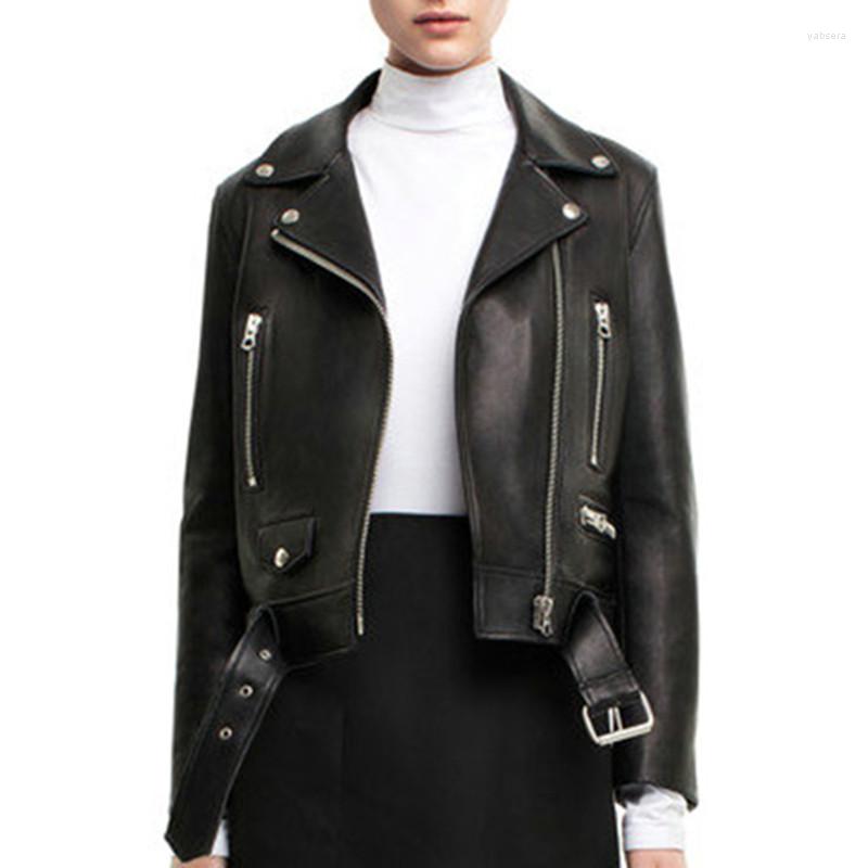 Women's Leather Genuine Jacket Women 2022 Spring Real Sheepskin Coat Rivet Motorcycle Biker Female Natural Coats YQ400, Black
Women's Leather Genuine Jacket Women 2022 Spring Real Sheepskin Coat Rivet Motorcycle Biker Female Natural Coats YQ400, Black
