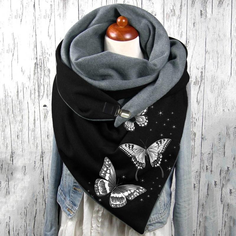 Bandanas Elegant Batterfly Prints Scarf Women Autumn Winter Warm Double Layer Buckle Soft Comfortable Multi-purpose Foulard Femme
Bandanas Elegant Batterfly Prints Scarf Women Autumn Winter Warm Double Layer Buckle Soft Comfortable Multi-purpose Foulard Femme