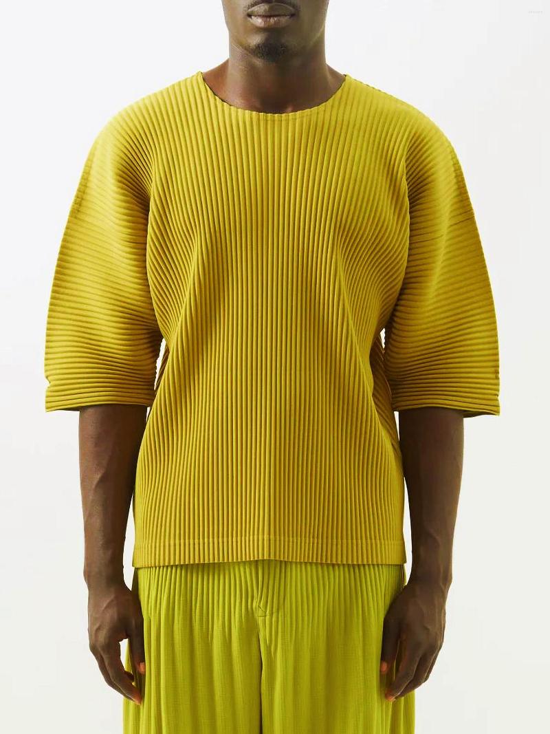 Men' T Shirts MI TEMPIO Men' Pleated T-shirts 3/4 Sleeve Solid Tops For Men Pleats Blouse Harajuku Streetwear Mens Designer Clothes, Black
Men' T Shirts MI TEMPIO Men' Pleated T-shirts 3/4 Sleeve Solid Tops For Men Pleats Blouse Harajuku Streetwear Mens Designer Clothes, Black