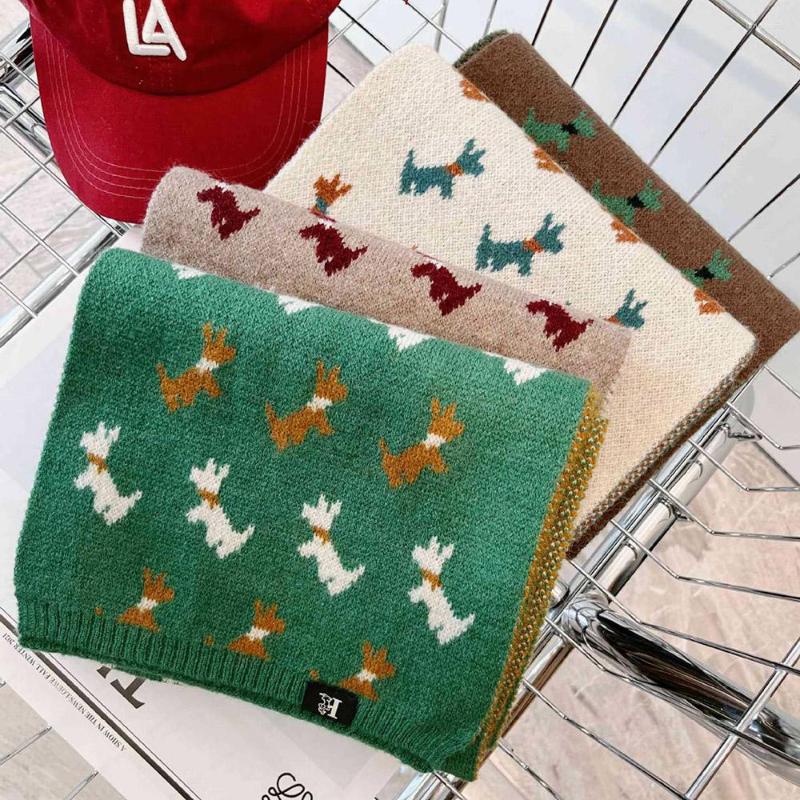 Scarves Dogs Printing Scarf Autumn Winter Toddler Women Men Pompom Cross Knitting Wool Children Cartoon Puppy Wild Warm Scarfs
Scarves Dogs Printing Scarf Autumn Winter Toddler Women Men Pompom Cross Knitting Wool Children Cartoon Puppy Wild Warm Scarfs