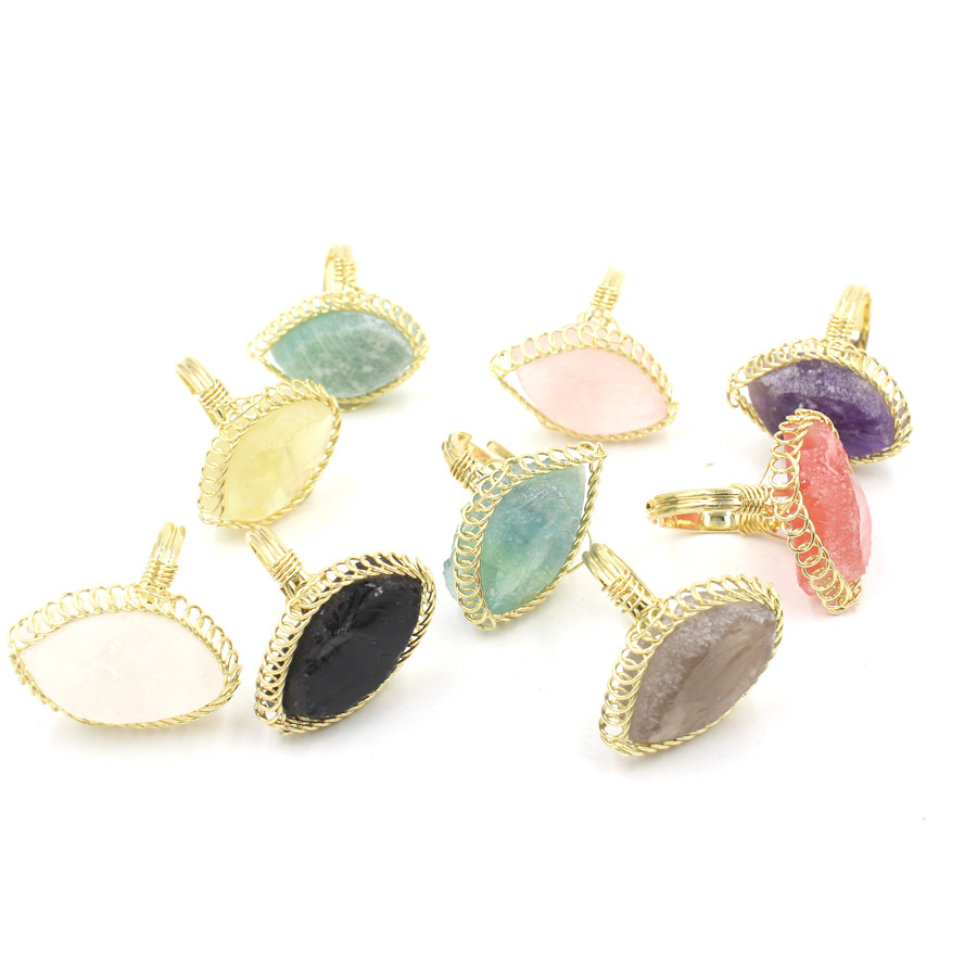 Natural Stone Irregular Ring White Crystal Gold Color Wire Wrap for Women Braided Trendy Gem Creative Finger Jewelry BT002
Natural Stone Irregular Ring White Crystal Gold Color Wire Wrap for Women Braided Trendy Gem Creative Finger Jewelry BT002