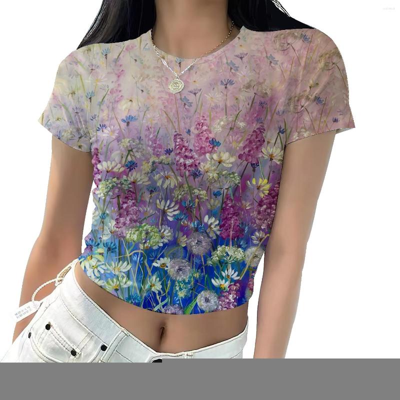 Women's T Shirts European And American Women's Short High Waist Cropped Navel Slim T-shirt 3D Floral Print Sleeve, Black
Women's T Shirts European And American Women's Short High Waist Cropped Navel Slim T-shirt 3D Floral Print Sleeve, Black
