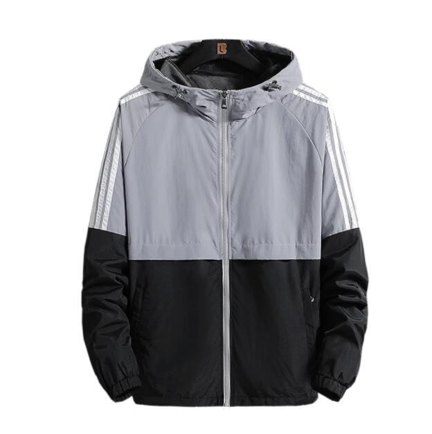 Spring Summer Bomber Hooded Jacket Men Casual Slim Patchwork Windbreaker Jacket Male Outwear Zipper Thin Coat Brand Clothing, Black
Spring Summer Bomber Hooded Jacket Men Casual Slim Patchwork Windbreaker Jacket Male Outwear Zipper Thin Coat Brand Clothing, Black