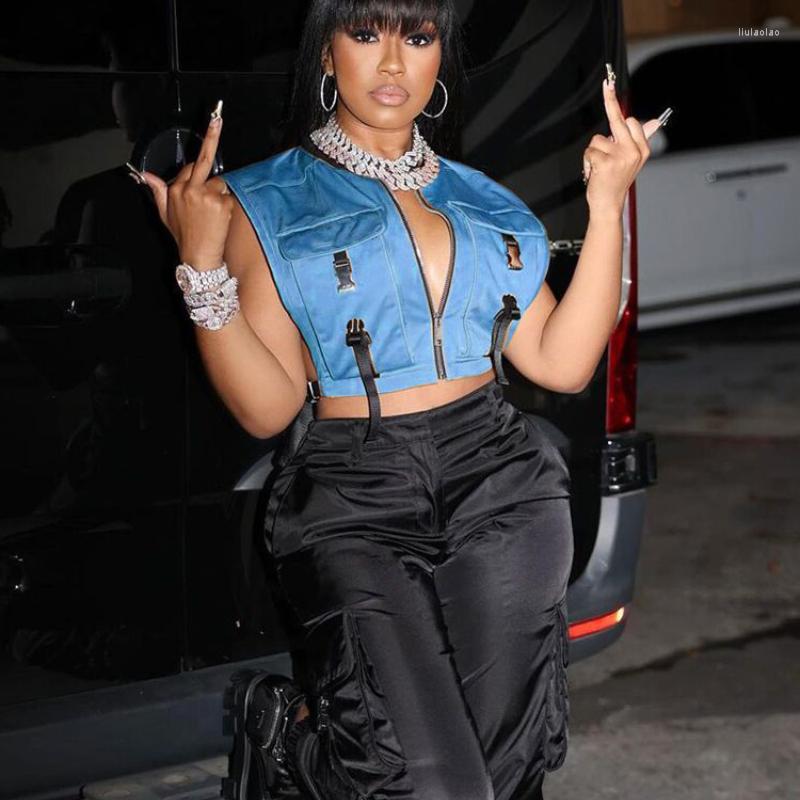 Women's Vests Women Sleeveless Pockets Buckle Zipper Sexy Cropped Jackets Vest Top 2022 Spring Fall Harajuku Party Safari Waistcoat, Purple
Women's Vests Women Sleeveless Pockets Buckle Zipper Sexy Cropped Jackets Vest Top 2022 Spring Fall Harajuku Party Safari Waistcoat, Purple