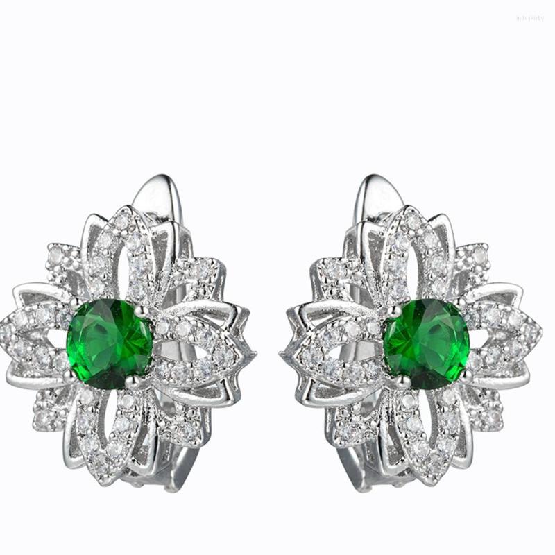 Dangle Earrings Flower Shaped Green Zircon Inlaid Hoop Fashion White Gold Filled Jewelry Gift
Dangle Earrings Flower Shaped Green Zircon Inlaid Hoop Fashion White Gold Filled Jewelry Gift