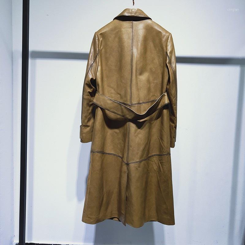 Women's Leather Ladies Luxury Long Natural Sheepskin Windbreaker Trench Coat Euro Vintage Womens Double Breasted Slim Fit Genuine Jacket, As photo
Women's Leather Ladies Luxury Long Natural Sheepskin Windbreaker Trench Coat Euro Vintage Womens Double Breasted Slim Fit Genuine Jacket, As photo
