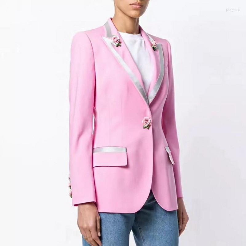 Women' Trench Coats High Quality 2022 Coat Women Fashion Runway Blazer Feminino Long Sleeve Rose Flower Appliques Patchwork Print Pink, Picture shown
Women' Trench Coats High Quality 2022 Coat Women Fashion Runway Blazer Feminino Long Sleeve Rose Flower Appliques Patchwork Print Pink, Picture shown
