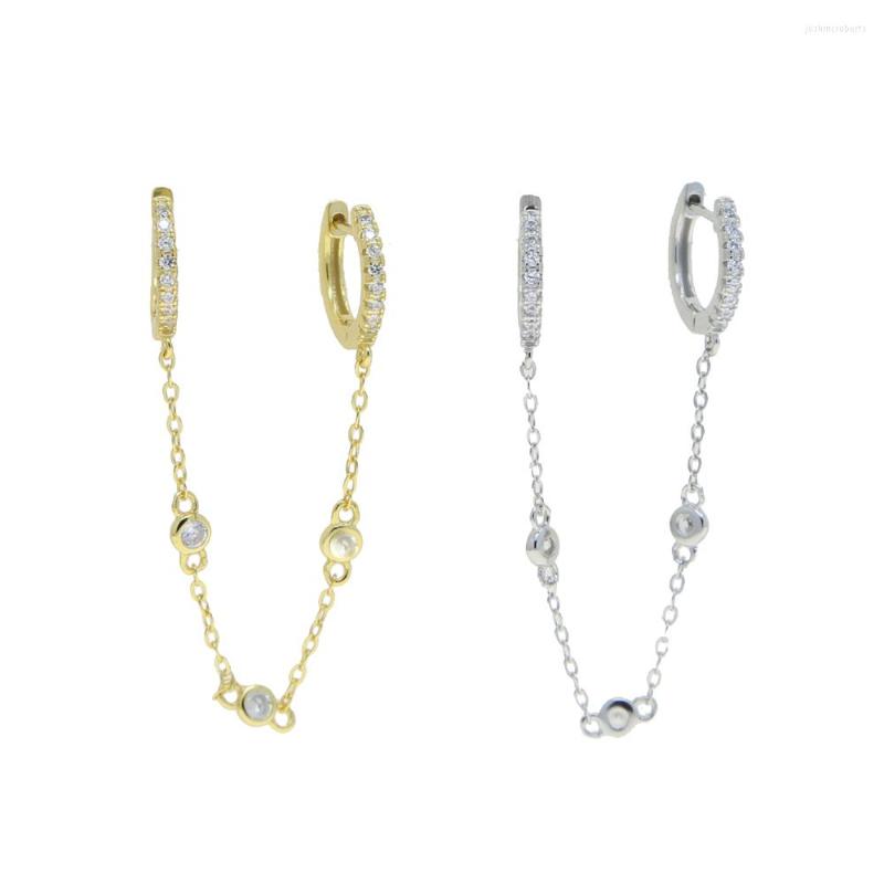 Dangle Earrings Micro Pave 5A Cubic Zirconia CZ Circle Tassel Chain Romantic Double Piercing 925 Sterling Silver Women Earring
Dangle Earrings Micro Pave 5A Cubic Zirconia CZ Circle Tassel Chain Romantic Double Piercing 925 Sterling Silver Women Earring