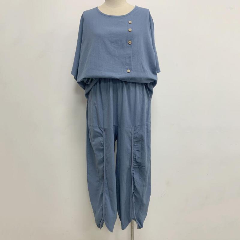 Women' Two Piece Pants Elegant 1 Set Pure Color Loose-fitting T-shirt Ladies Trouser Loose Streetwear, Blue
Women' Two Piece Pants Elegant 1 Set Pure Color Loose-fitting T-shirt Ladies Trouser Loose Streetwear, Blue