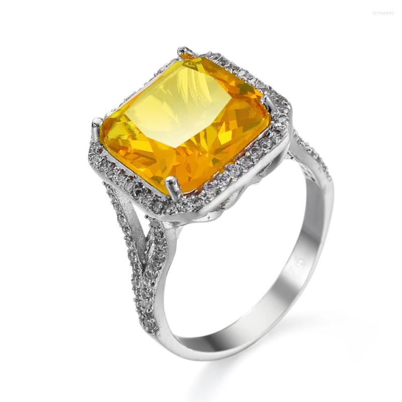 Wedding Rings 2022 Classic Yellow Cubic Zirconia Silver Color For Women Fashion Jewelry Ring Statement Accessories Mujer Gift
Wedding Rings 2022 Classic Yellow Cubic Zirconia Silver Color For Women Fashion Jewelry Ring Statement Accessories Mujer Gift