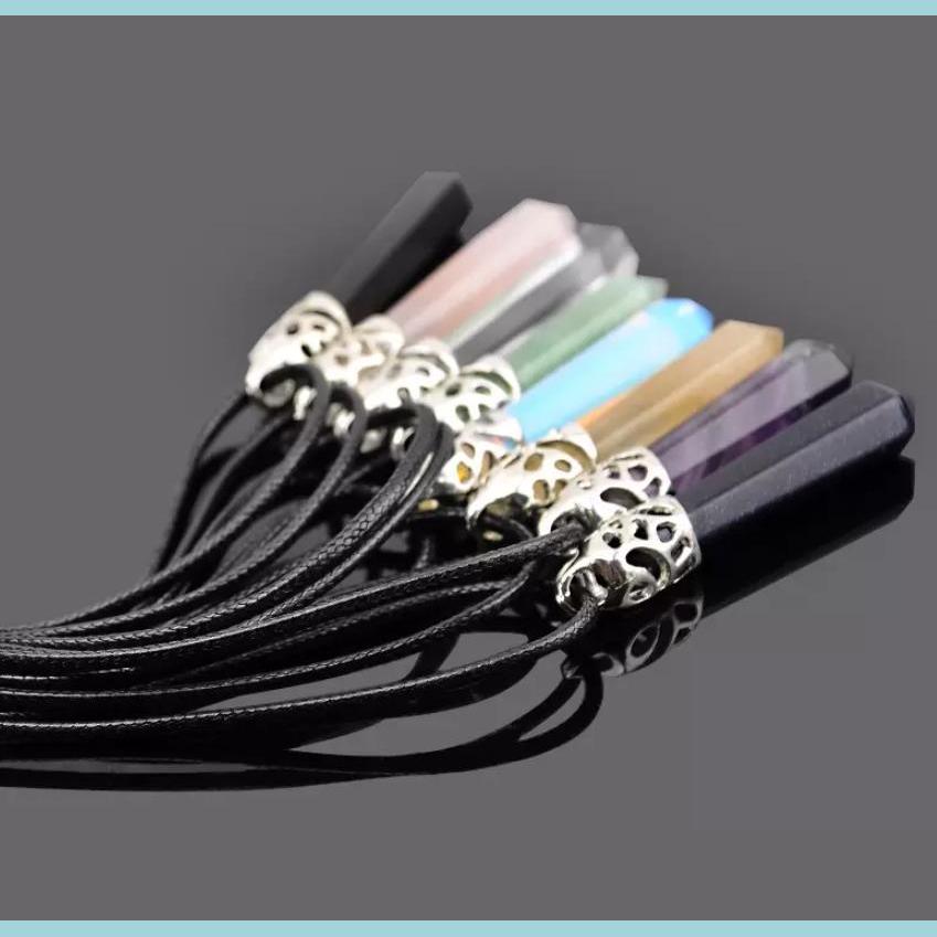 Pendant Necklaces Pendant Necklaces Pendum Hexagonal Pointed Reiki Natural Stones Pink Quartz Pillar Charms Necklace For Women Men G Otbda
Pendant Necklaces Pendant Necklaces Pendum Hexagonal Pointed Reiki Natural Stones Pink Quartz Pillar Charms Necklace For Women Men G Otbda
