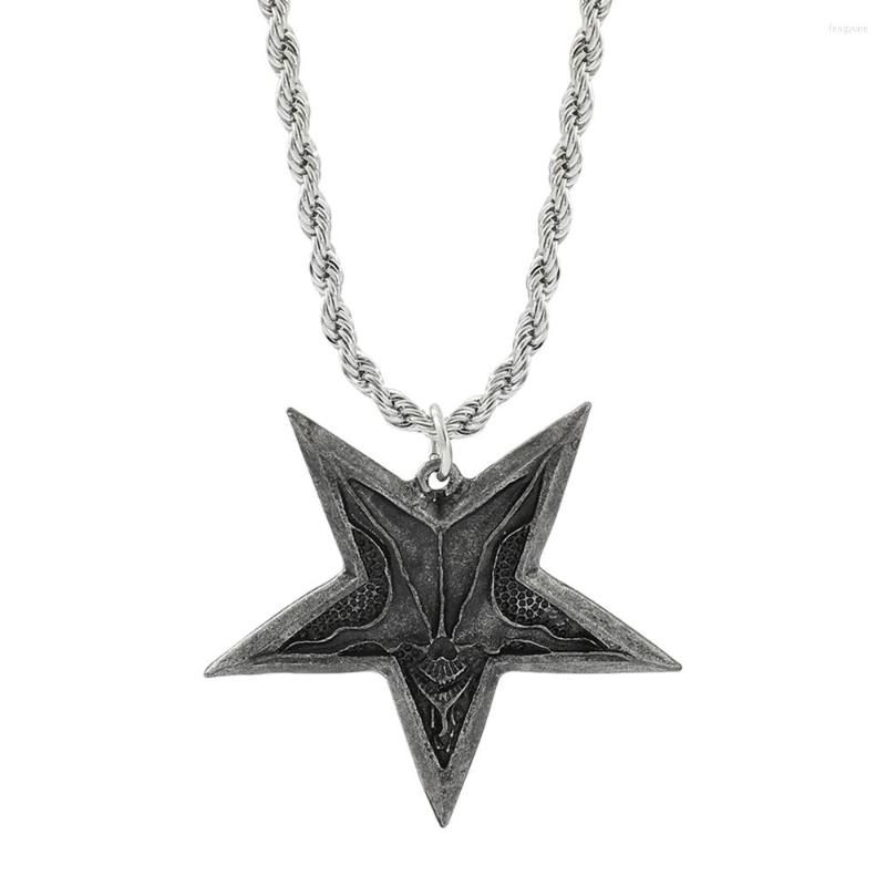 Pendant Necklaces Titanium Steel Punk Retro Five-Pointed Star Necklace Domineering Men And Women Accessories
Pendant Necklaces Titanium Steel Punk Retro Five-Pointed Star Necklace Domineering Men And Women Accessories