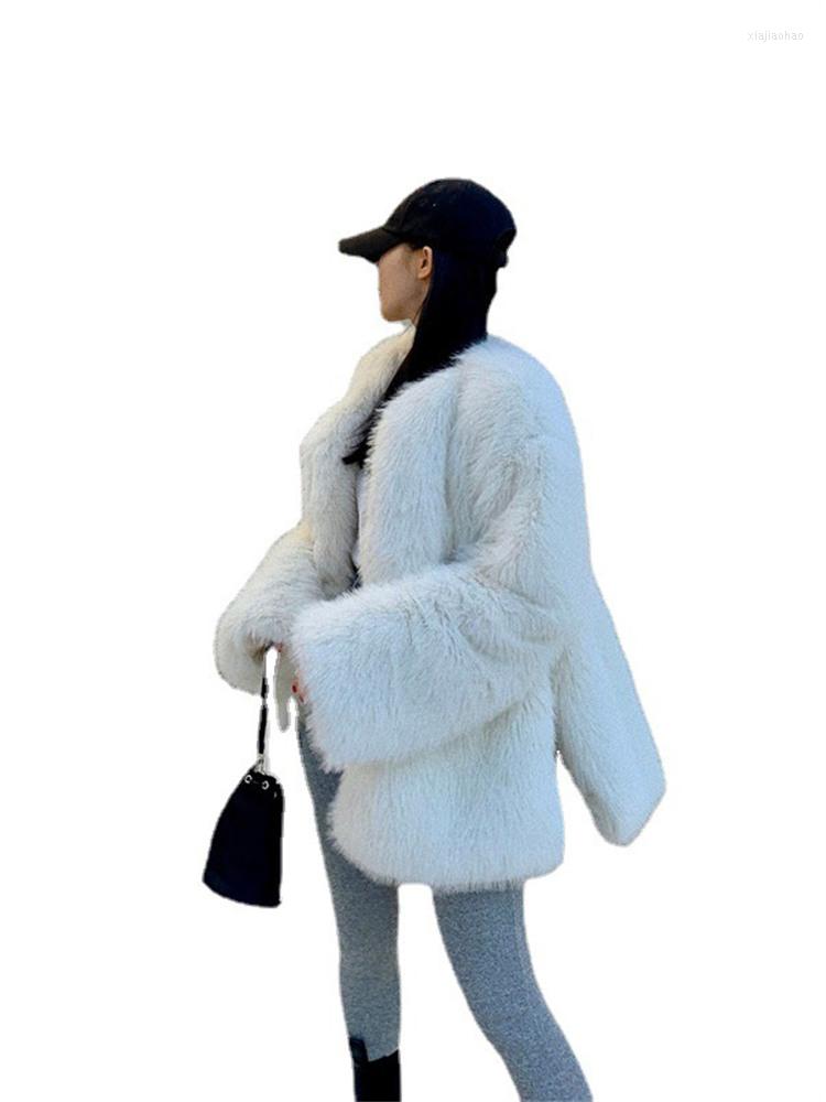 Women' Fur Coat Women 2022 Fashion Korean Midi Hem Slit Faux Jacket Top Winter Soft Warm Outer Wear LR2361, White
Women' Fur Coat Women 2022 Fashion Korean Midi Hem Slit Faux Jacket Top Winter Soft Warm Outer Wear LR2361, White