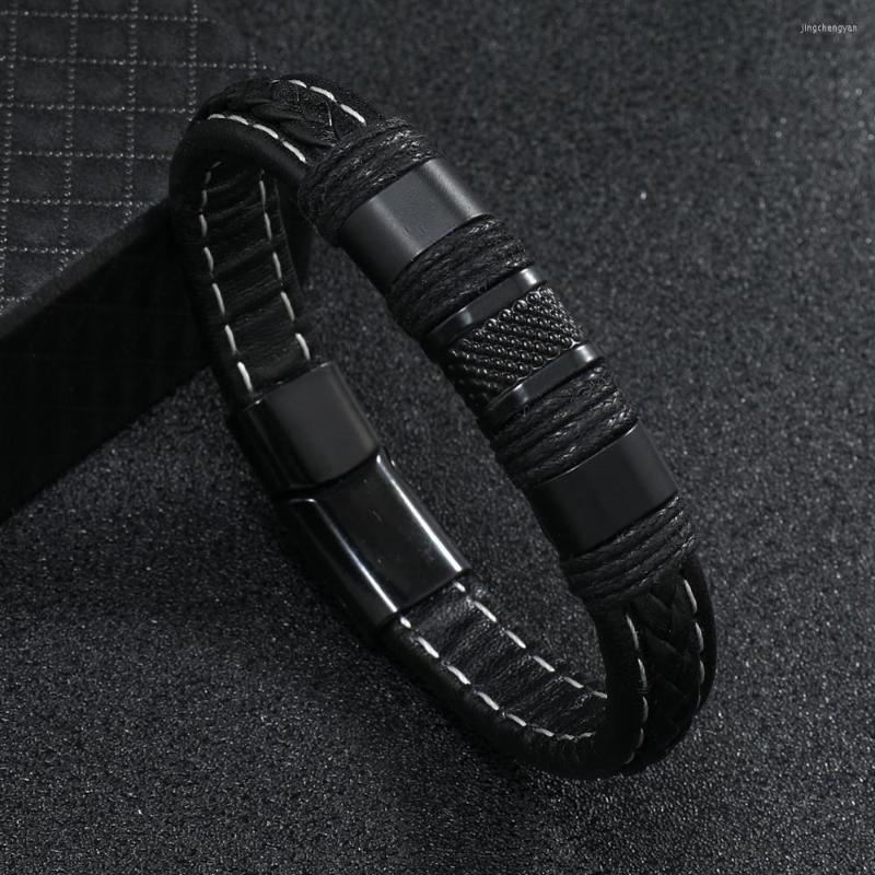 Bangle Fashion Braided Men's Bracelet Leather Vintage Punk Cord Magnetic Buckle Jewelry
Bangle Fashion Braided Men's Bracelet Leather Vintage Punk Cord Magnetic Buckle Jewelry