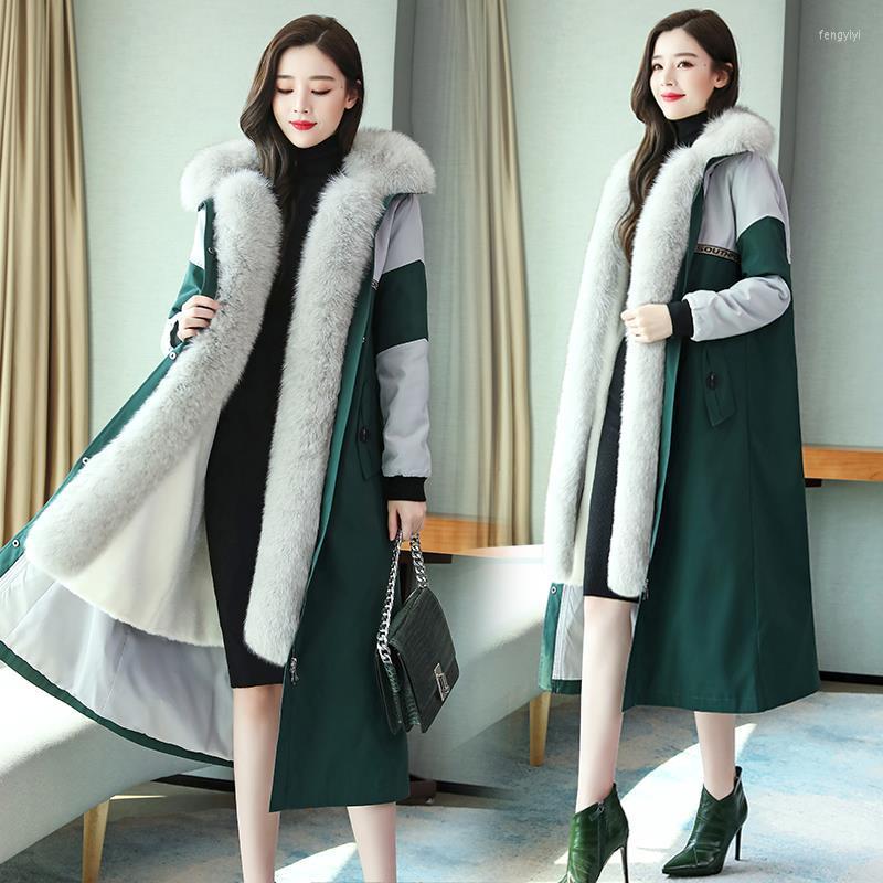 Women's Fur Parker Cotton Jackets Women Winter2022 Windbreaker Coat Mid-Length Hooded Down Jacket Female Plus Velvet Warm Outwear Top, Green
Women's Fur Parker Cotton Jackets Women Winter2022 Windbreaker Coat Mid-Length Hooded Down Jacket Female Plus Velvet Warm Outwear Top, Green