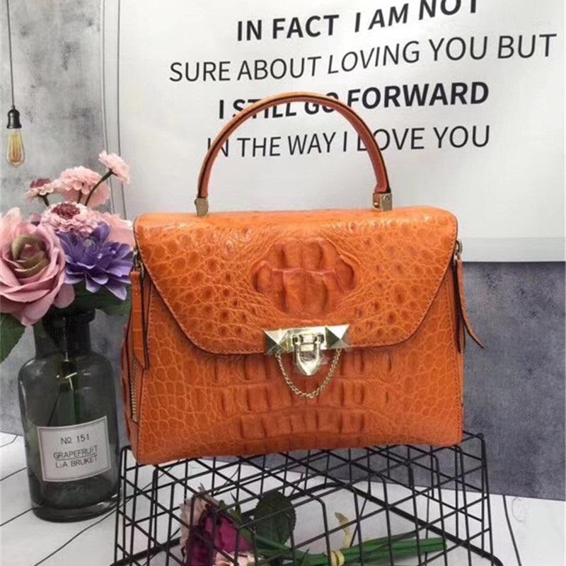 Evening Bags CHIC Designer Genuine Crocodile Skin Woman Orange Purse Authentic Alligator Leather Lady Handbag Female Crossbody Shoulder Bag, Black
Evening Bags CHIC Designer Genuine Crocodile Skin Woman Orange Purse Authentic Alligator Leather Lady Handbag Female Crossbody Shoulder Bag, Black