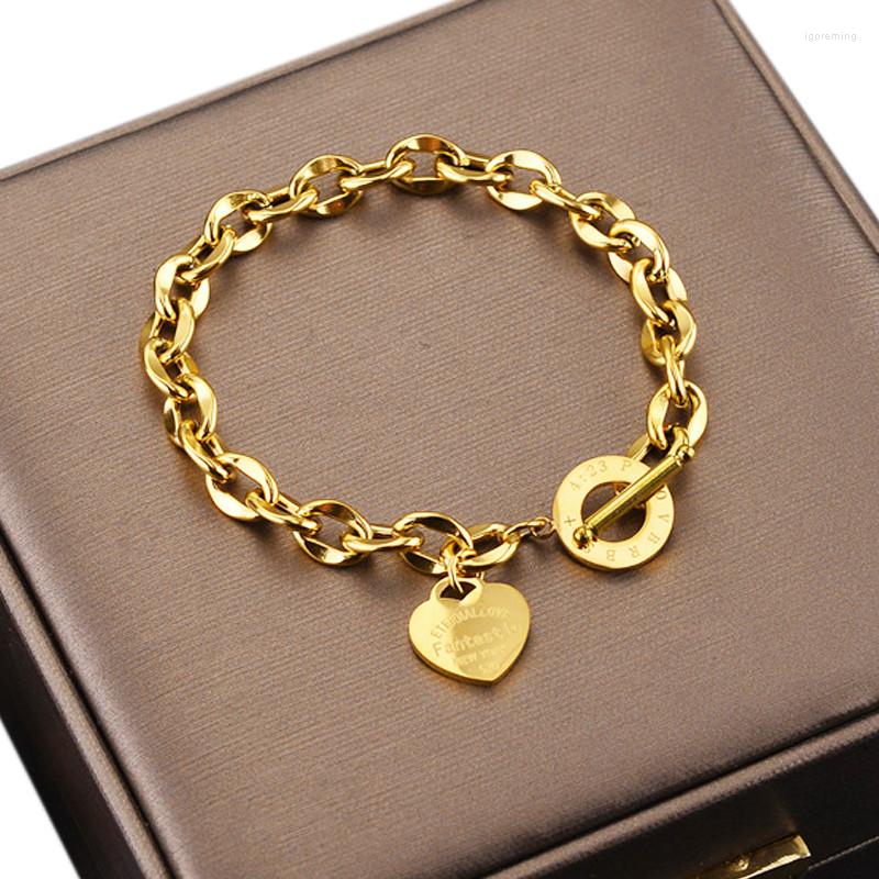 Link Bracelets Love Stainless Personality Versatile Hand Jewelry OT Buckle Titanium Steel Luxury Bracelet
Link Bracelets Love Stainless Personality Versatile Hand Jewelry OT Buckle Titanium Steel Luxury Bracelet