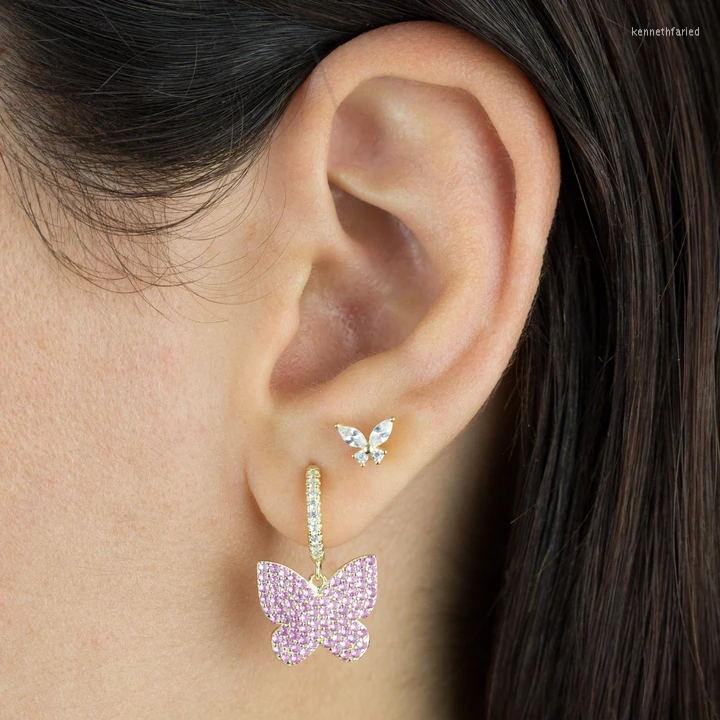 Dangle Earrings Small CZ Round Circle Cute Lovely Butterfly Charm Drop Multi Piercing Women Earring
Dangle Earrings Small CZ Round Circle Cute Lovely Butterfly Charm Drop Multi Piercing Women Earring