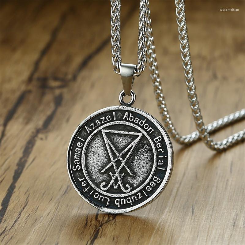 Pendant Necklaces Modyle Double Sides Wearable Sigil Of Lucifer David Star Pendants Stainless Steel Men Necklace Pagan Occult Male Jewelry
Pendant Necklaces Modyle Double Sides Wearable Sigil Of Lucifer David Star Pendants Stainless Steel Men Necklace Pagan Occult Male Jewelry