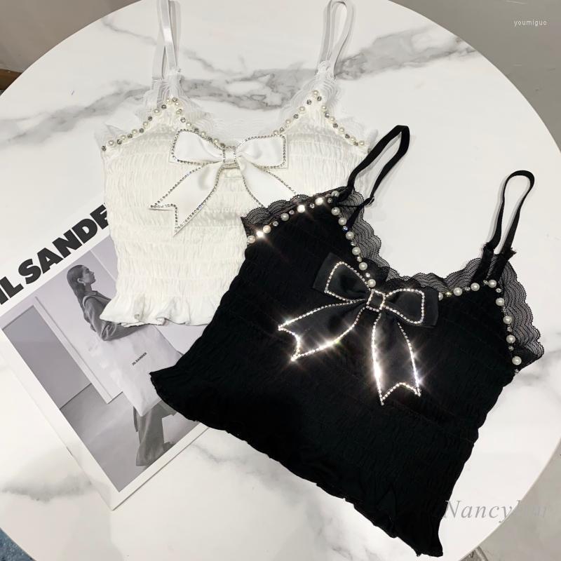 Women's Tanks Women's Camisole Tank 2022 Summer Rhinestone Bow Pleated Waist Design Outer Wear Temperament Chest Pad Strap Tube Top, Black
Women's Tanks Women's Camisole Tank 2022 Summer Rhinestone Bow Pleated Waist Design Outer Wear Temperament Chest Pad Strap Tube Top, Black