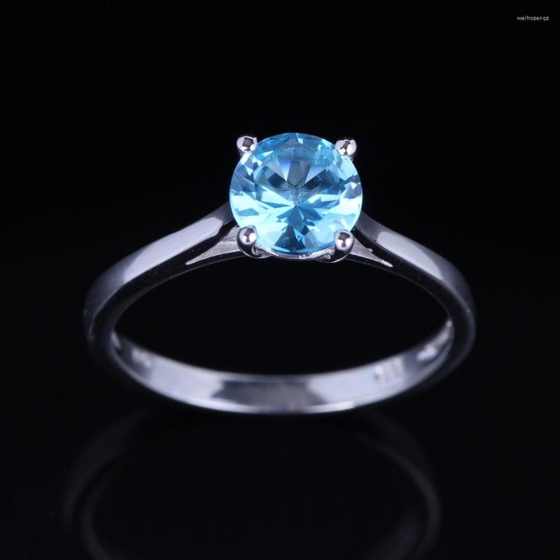 Cluster Rings Solid 10k White Gold Women Trendy Fine Jewelry Round 6.5mm Genuine Swiss Blue Topaz Gemstone Solitaire Engagement Wedding Ring
Cluster Rings Solid 10k White Gold Women Trendy Fine Jewelry Round 6.5mm Genuine Swiss Blue Topaz Gemstone Solitaire Engagement Wedding Ring