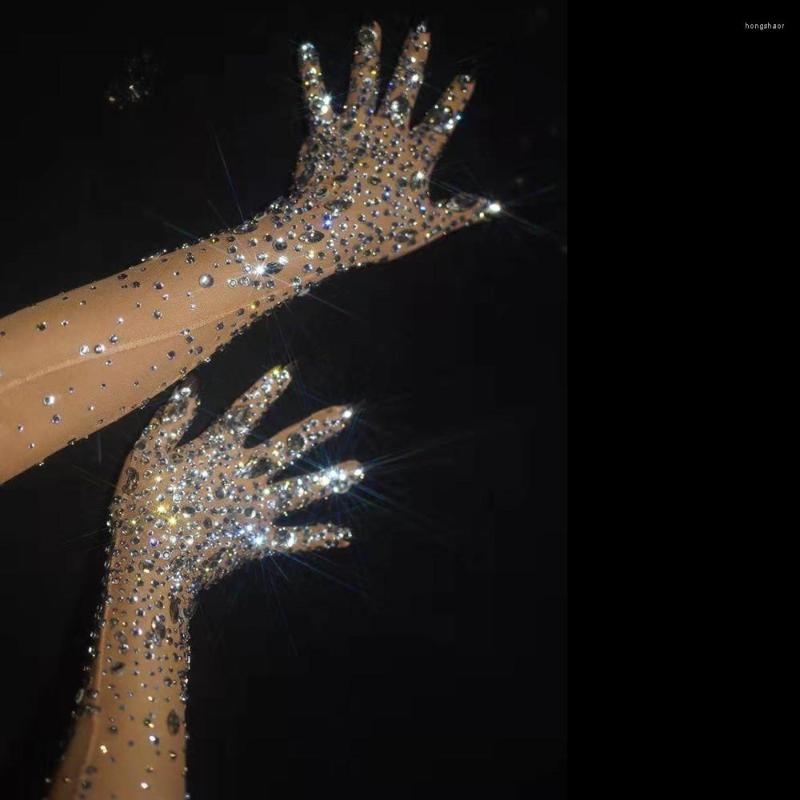 Berets Fashion Stretch Rhinestone Gloves Women Sparkling Crystal Mesh Perspective Long Nightclub Dancer Singer Stage Accessories, Champagne
Berets Fashion Stretch Rhinestone Gloves Women Sparkling Crystal Mesh Perspective Long Nightclub Dancer Singer Stage Accessories, Champagne