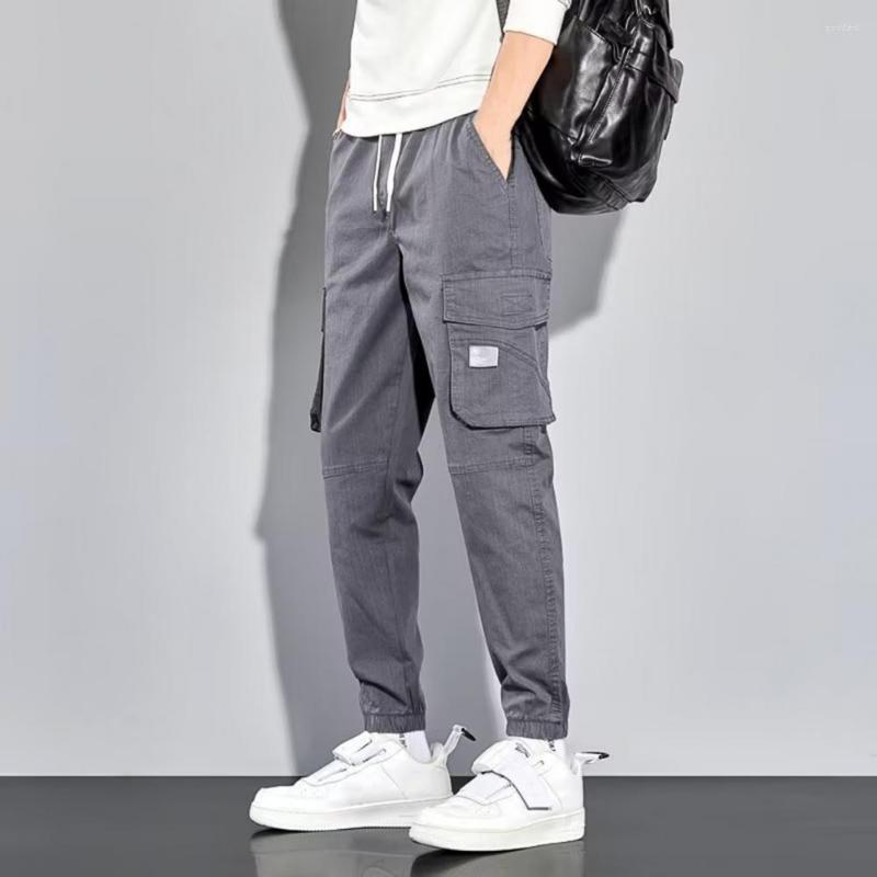 Men's Pants Men's Clothing Elastic Waist Drawstring Straight Shrinkable Cuffs Man Multi Pockets Mid-Rise Casual Cargo Trousers, Black
Men's Pants Men's Clothing Elastic Waist Drawstring Straight Shrinkable Cuffs Man Multi Pockets Mid-Rise Casual Cargo Trousers, Black