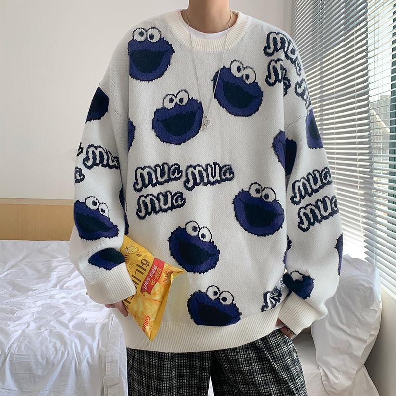 Men's Sweaters Japanese Men Sweater Winter Loose Casual Retro All Match Warm Harajuku Couples Oversize Korean Fashion Clothing Tops, Black-4
Men's Sweaters Japanese Men Sweater Winter Loose Casual Retro All Match Warm Harajuku Couples Oversize Korean Fashion Clothing Tops, Black-4