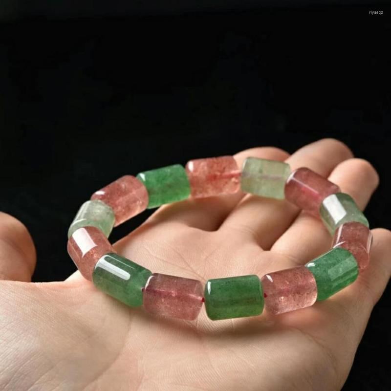 Strand 2022 Ly Natural Red Green Strawberry Quartz Crystal Rectang Beads Fashion Women Bracelet 10 14mm Stone
Strand 2022 Ly Natural Red Green Strawberry Quartz Crystal Rectang Beads Fashion Women Bracelet 10 14mm Stone