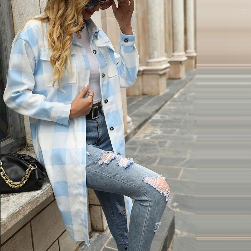 Women' Jackets Basic Plaid Print Loose Women Button Autumn Lapel Long Outerwear With Pockets Female Streetwear Casual Sleeve Coat, 01 khaki
Women' Jackets Basic Plaid Print Loose Women Button Autumn Lapel Long Outerwear With Pockets Female Streetwear Casual Sleeve Coat, 01 khaki